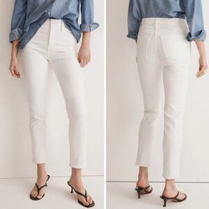 NEW Madewell Stovepipe Jeans in Pure‎ White, 24